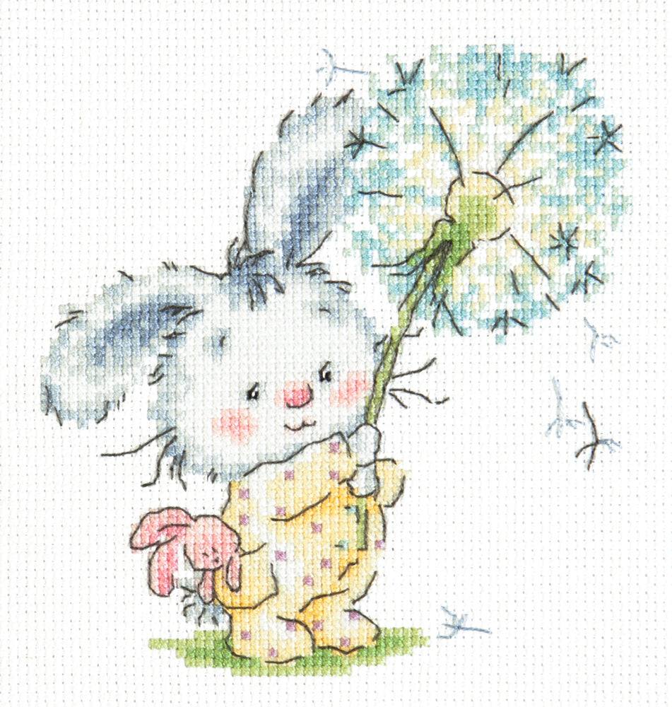 Kit punto de cruz "Bunny and Dandelion" 19-06