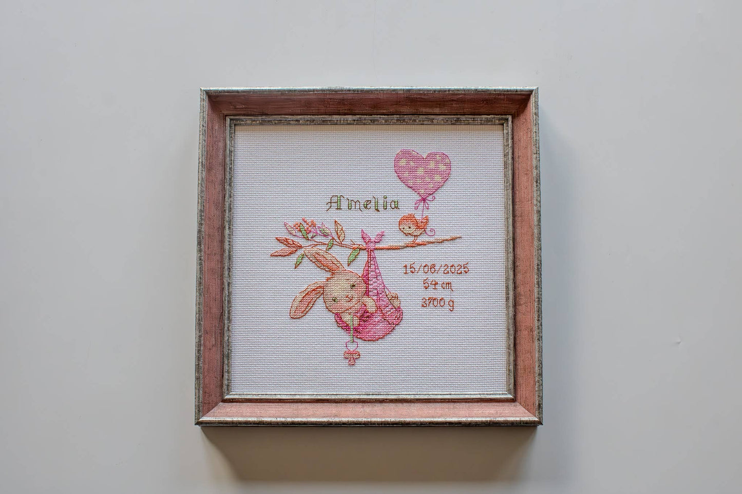 Kit de Punto de Cruz Aine "Muestrario de Nacimiento Niña" - A1029