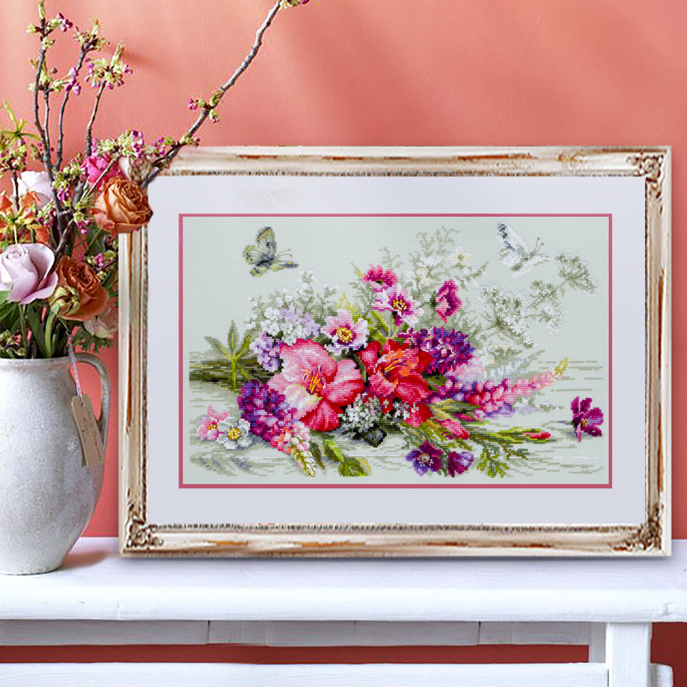 Kit de Punto de Cruz "Country Bouquet" 510-228