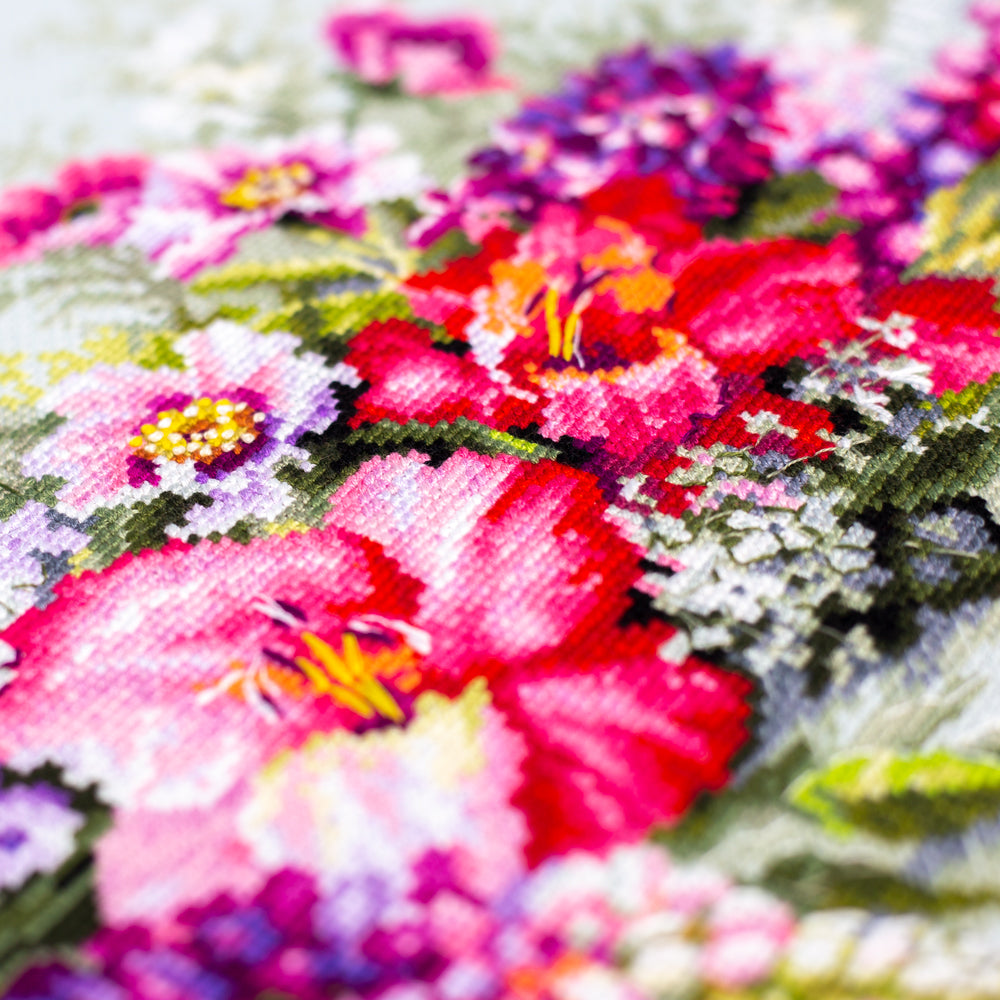 Kit de Punto de Cruz "Country Bouquet" 510-228