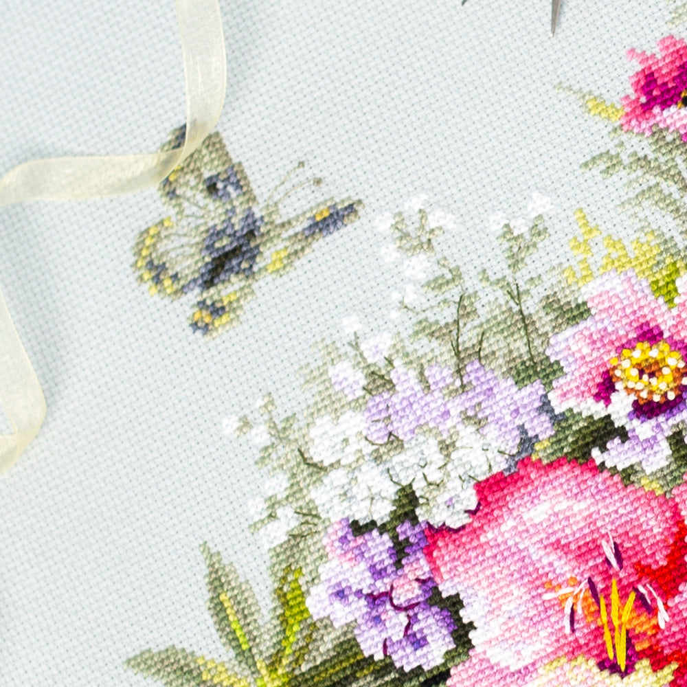 Kit de Punto de Cruz "Country Bouquet" 510-228