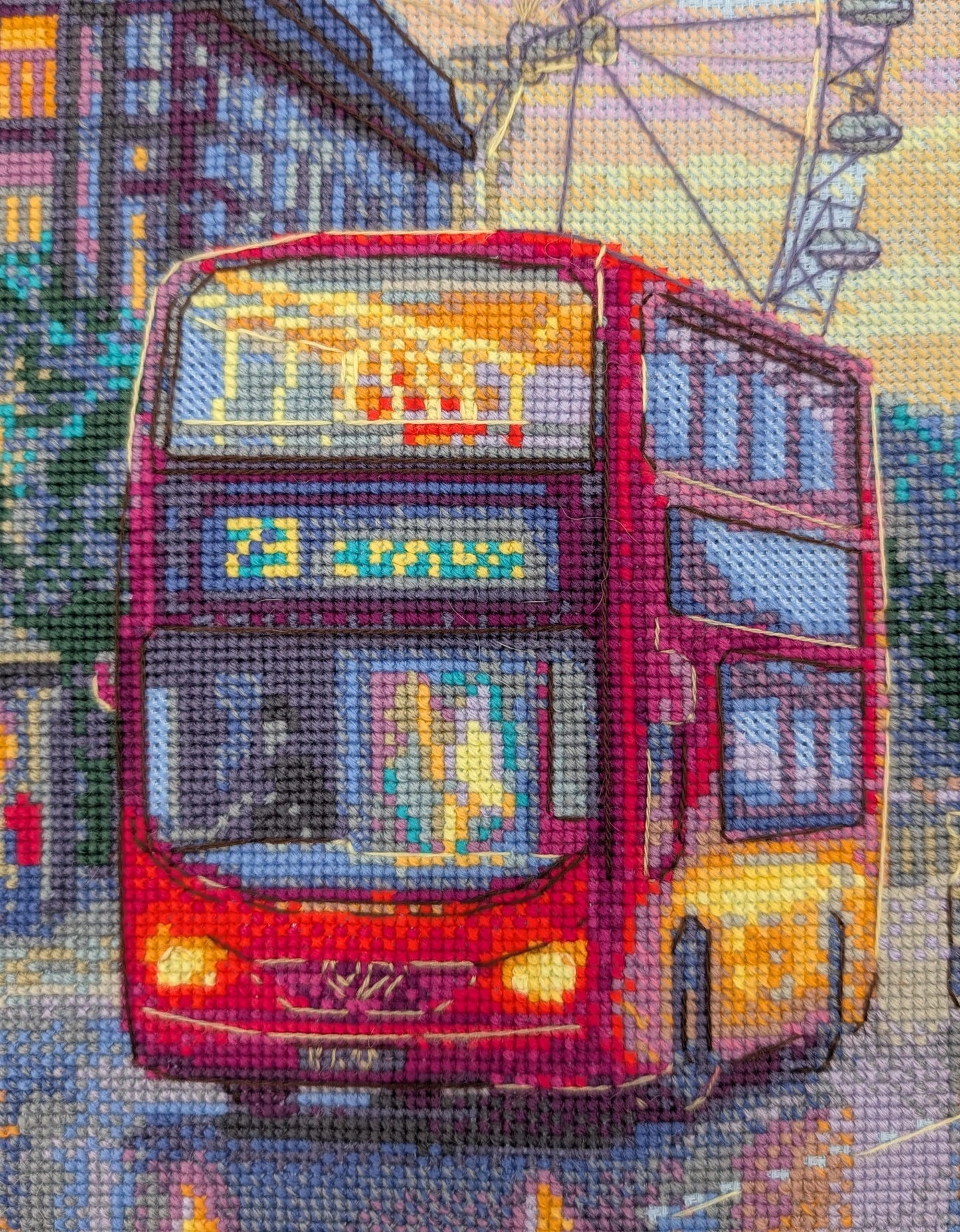 Kit de Punto de Cruz Aine "Londres Lluvioso" - A1014