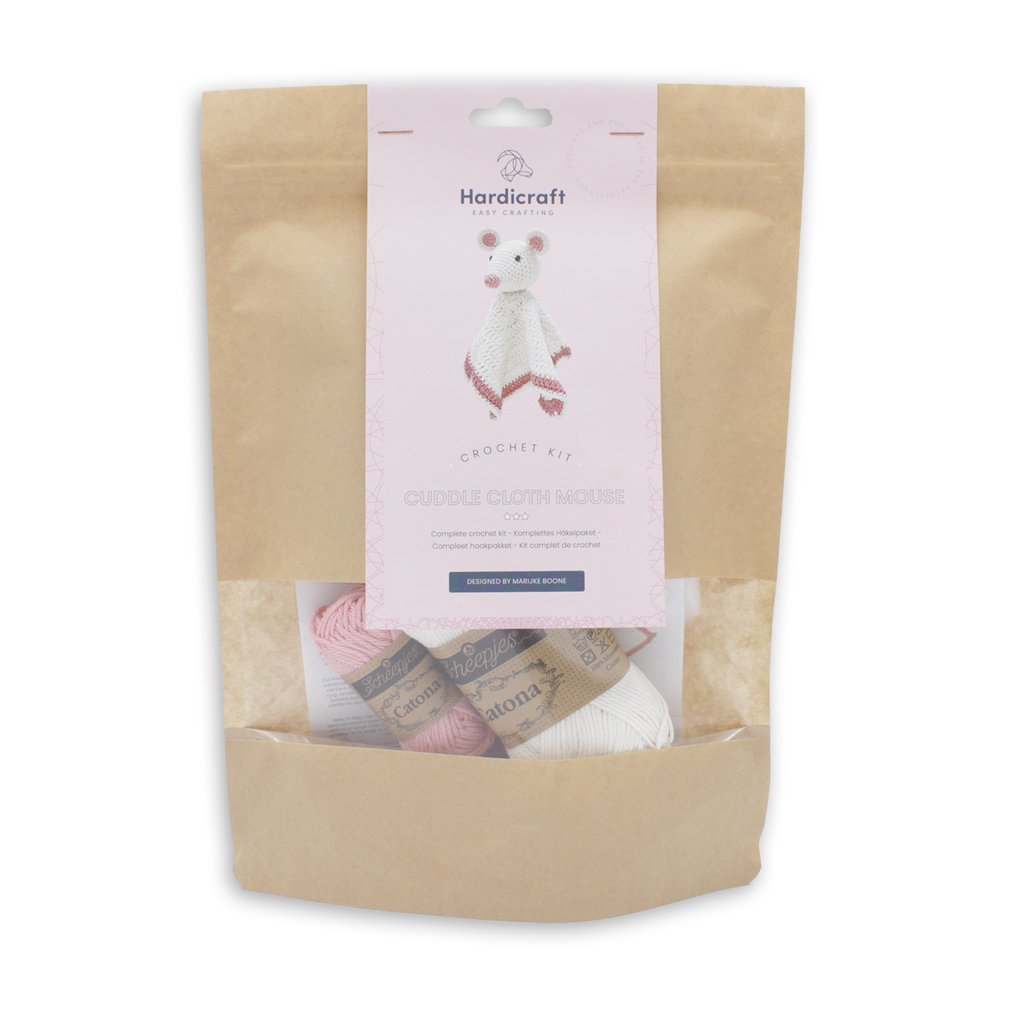 Kit de Ganchillo para Bebés "Ratón de Tela para Abrazar" - Hardicraft