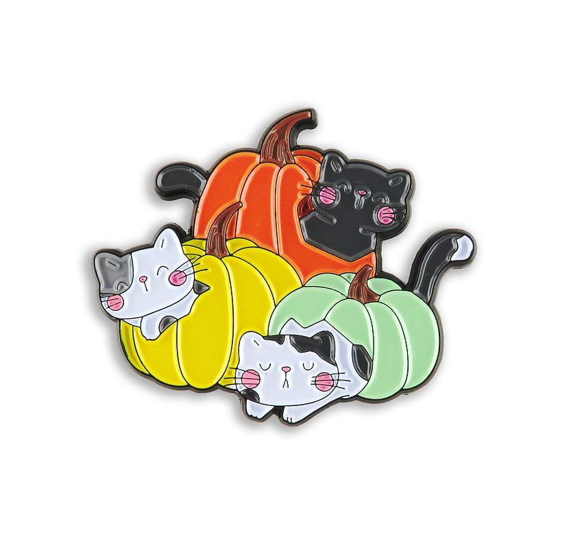Imán para agujas bordado gatos calabaza halloween 14348
