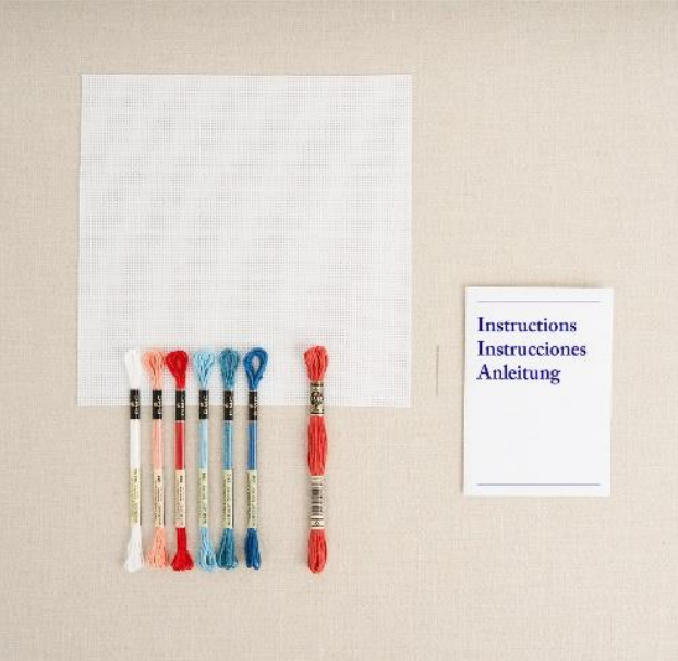 Kit de Punto de Cruz DMC "Folk Flowers" - Colección Diseñadoras 2.0 - BK409