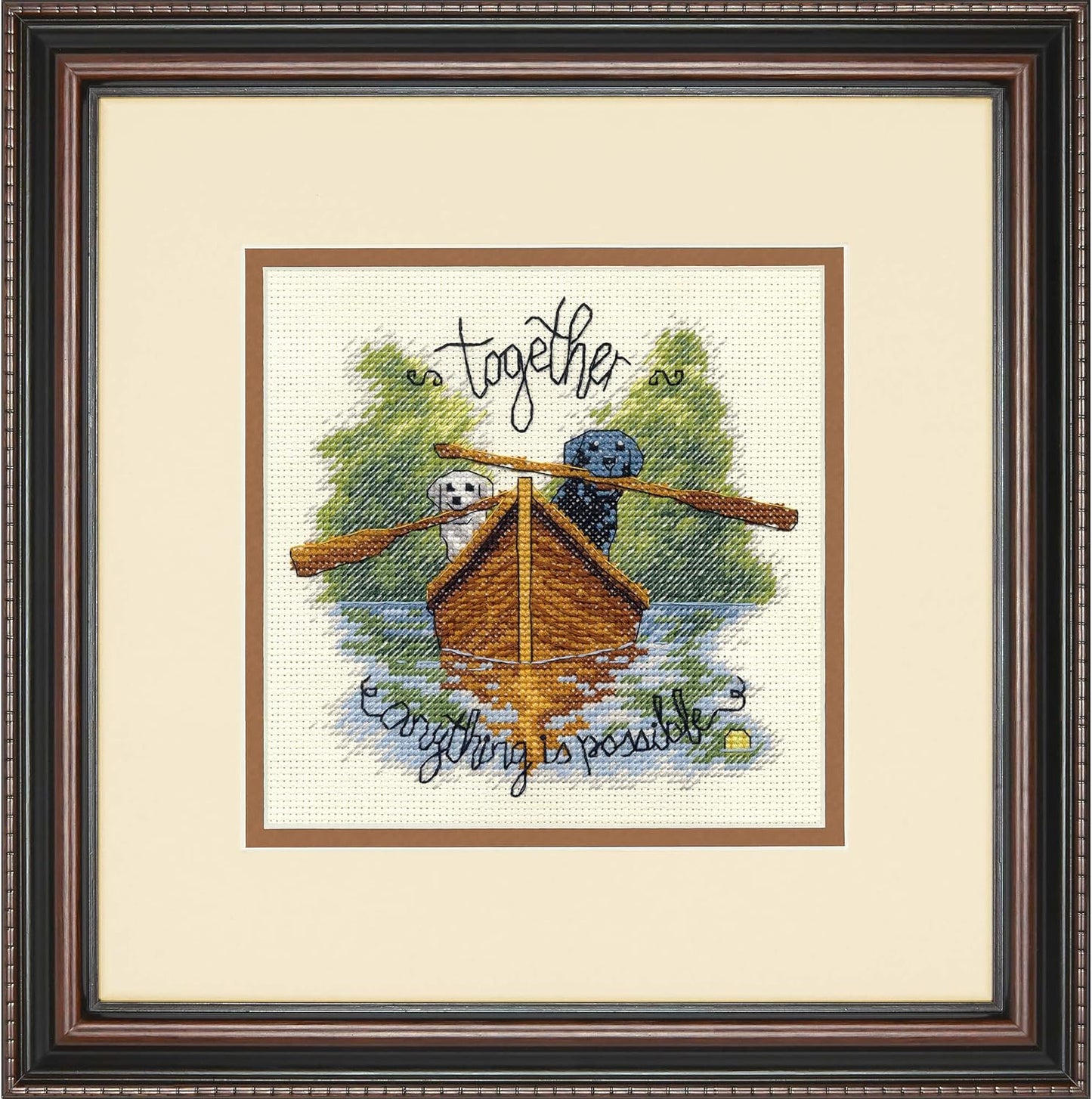 Kit de Punto de Cruz Dimensions - "Perros Unidos" 70-65208