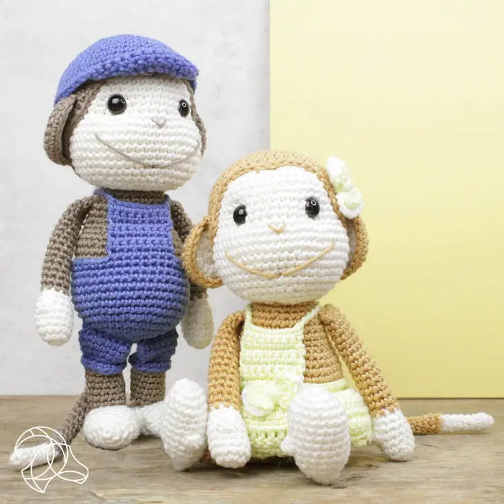 Pareja de monos de crochet de Hardicraft