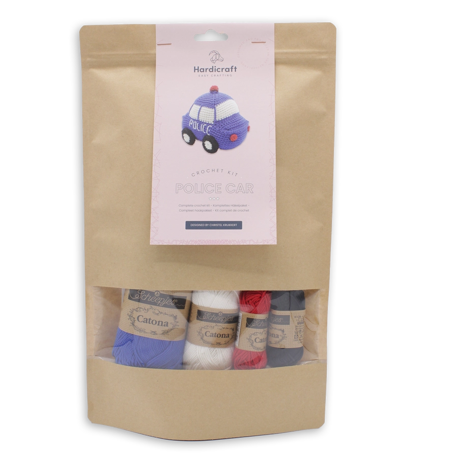 Empaquetado kit de crochet coche de policía de Hardicraft