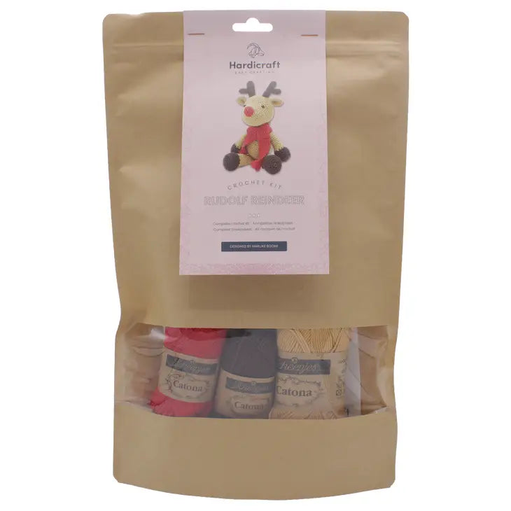 Empaquetado kit de crochet reno Rudolf de crochet Hardicraft