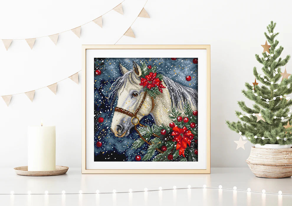 Kit de Punto de Cruz Letistitch "Caballo de Invierno" - L9955