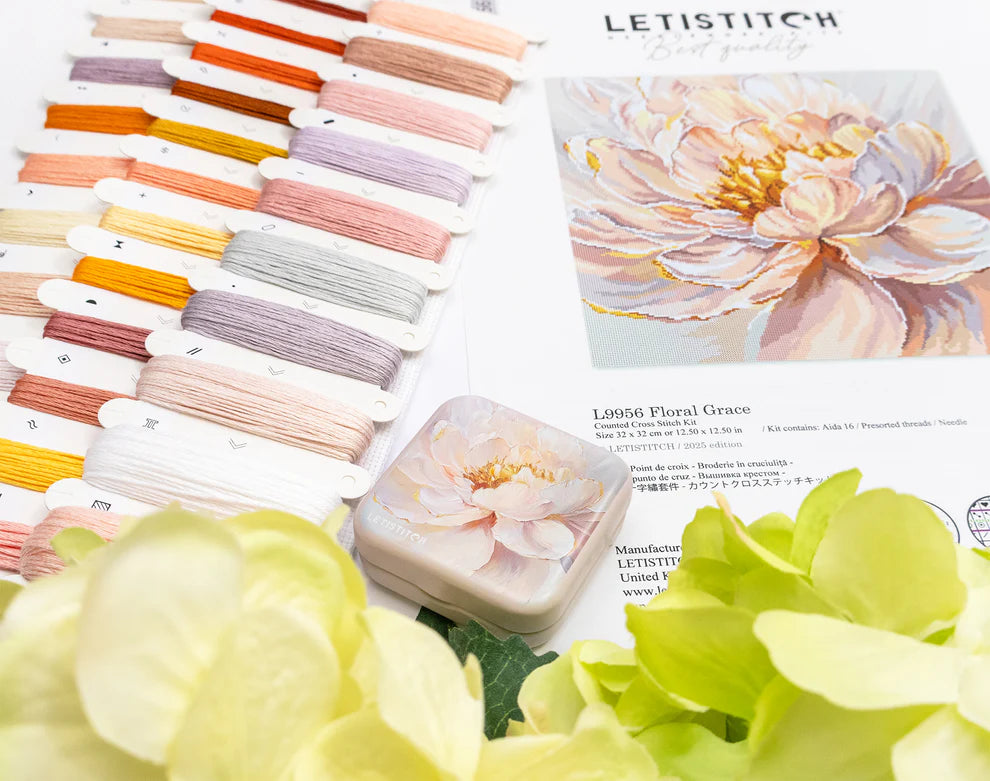 Kit de Punto de Cruz Letistitch "Gracia Floral" - L9956