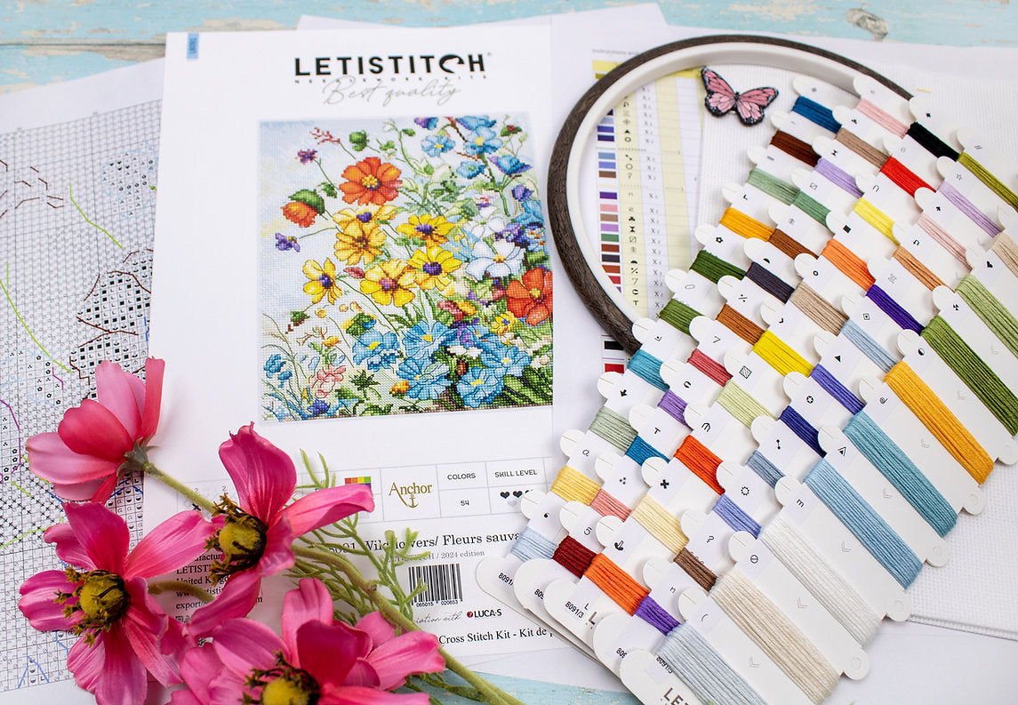 Kit de Punto de Cruz Letistitch "Wildflowers" - L8091