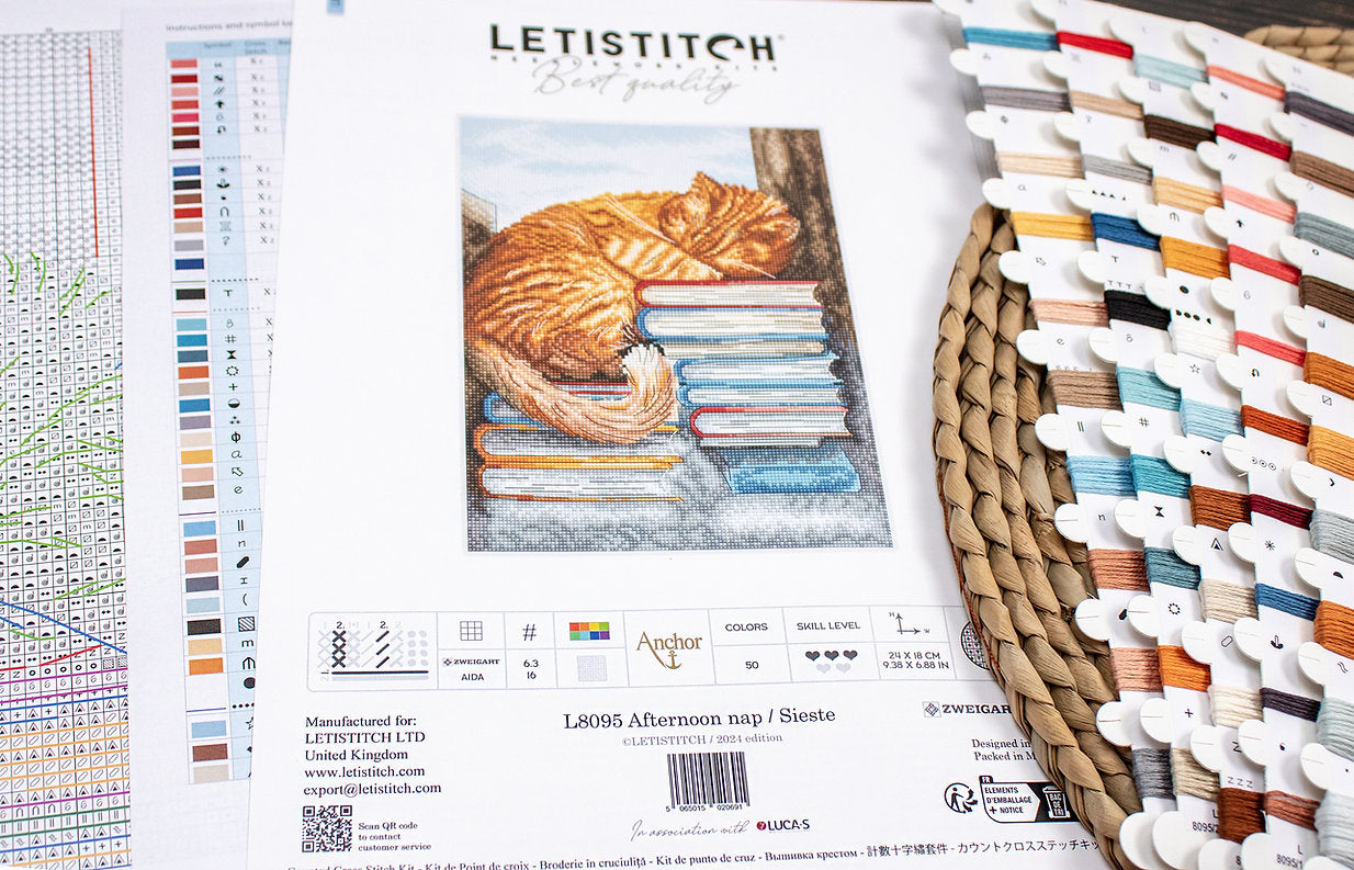 Kit de Punto de Cruz Letistitch "Afternoon Nap" - L8095