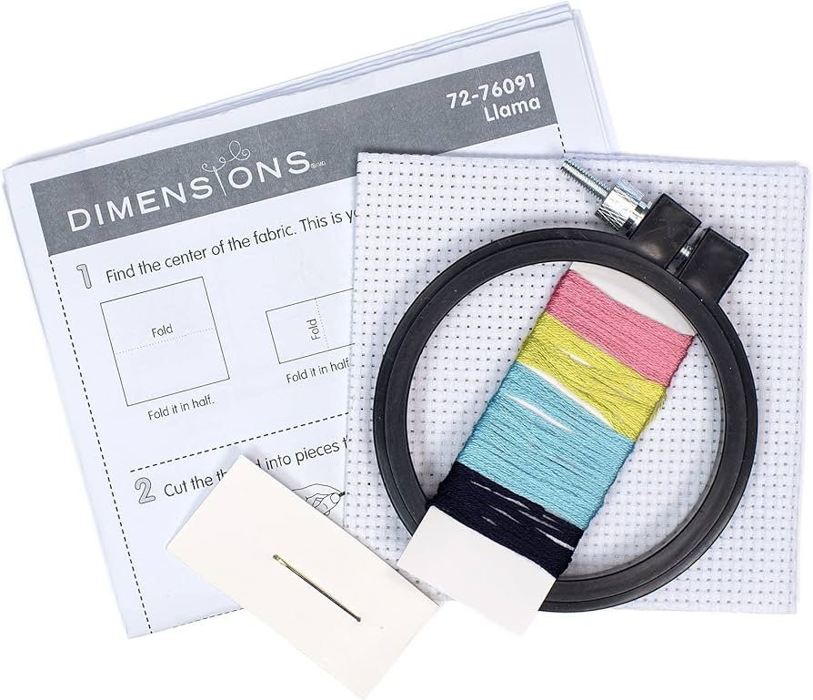 Kit de Punto de Cruz Principiantes - "Llama" - Dimensions