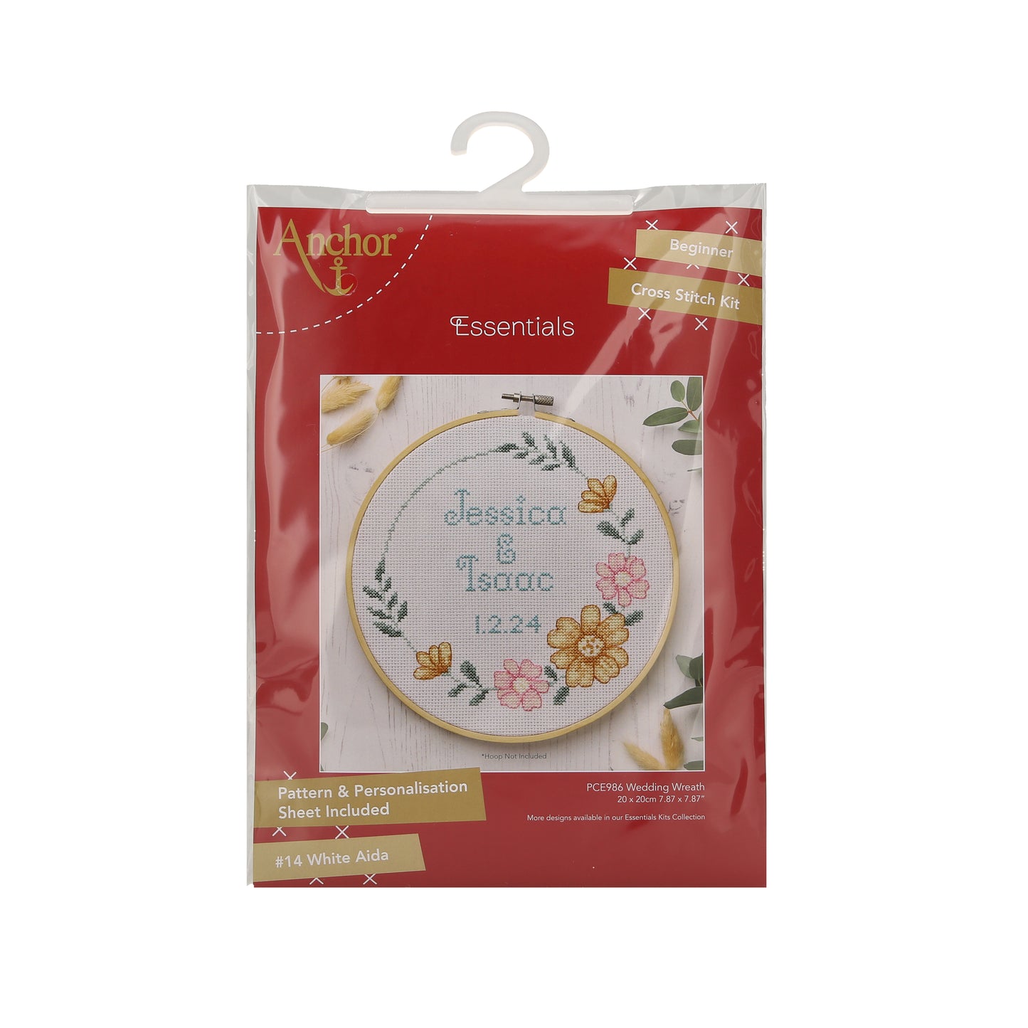 Kit de Punto de Cruz "Wedding Wreath" - Anchor Essentials - Corona de boda