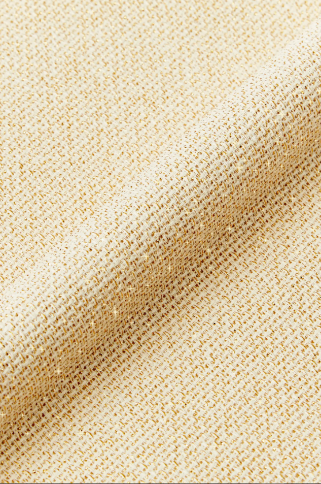 Tela para bordar metalizada Aida 14 ct DMC por metros para proyectos de punto de cruz con efecto brillante