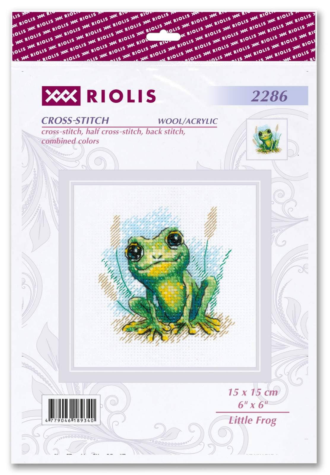 Kit de Punto de Cruz Riolis "Ranita" - 2286