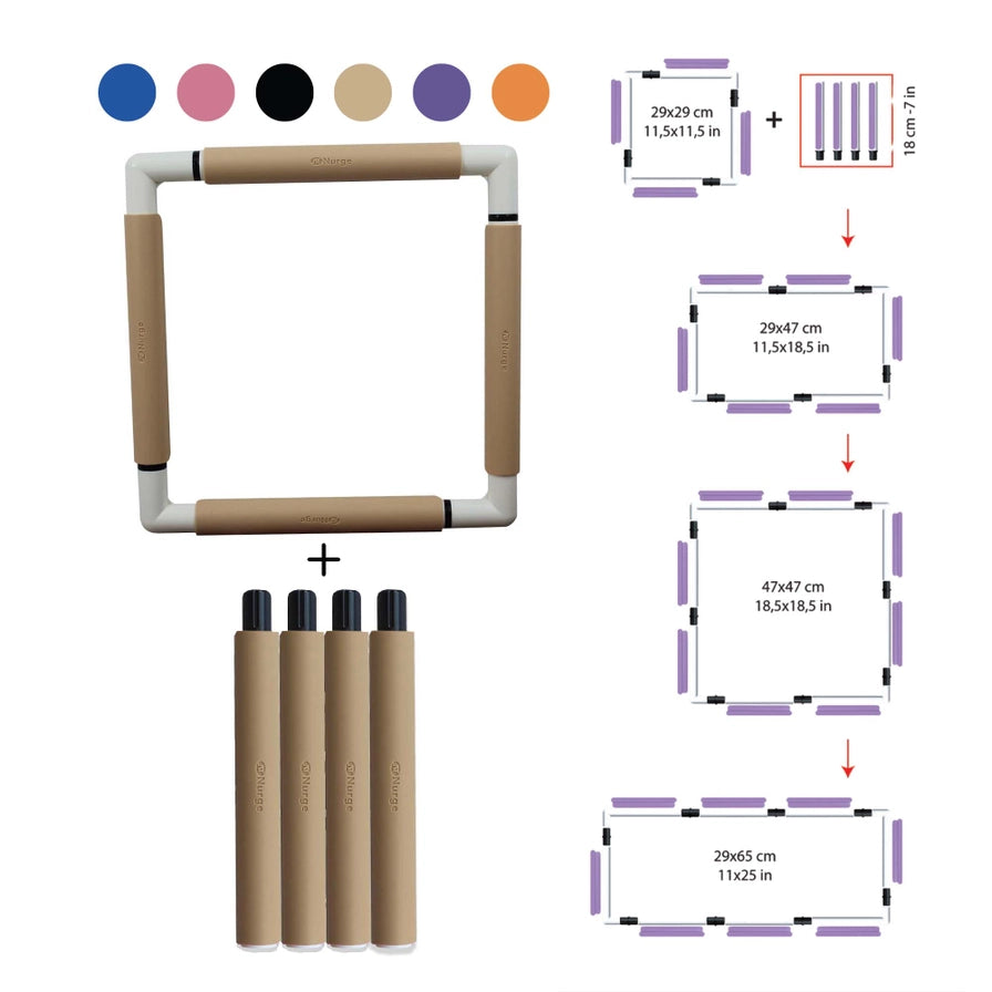 Bastidor Snap Frame Nurge Beige | Bastidor de Bordado con Clips a Presión