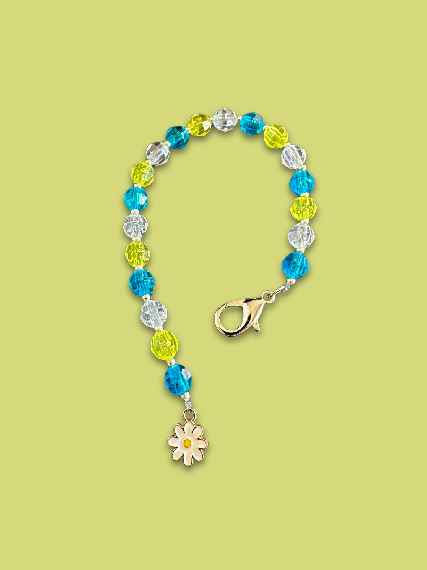 Buscatijeras de Abalorios "Margarita Blanca" - BT018 - ElMundoEnCruz