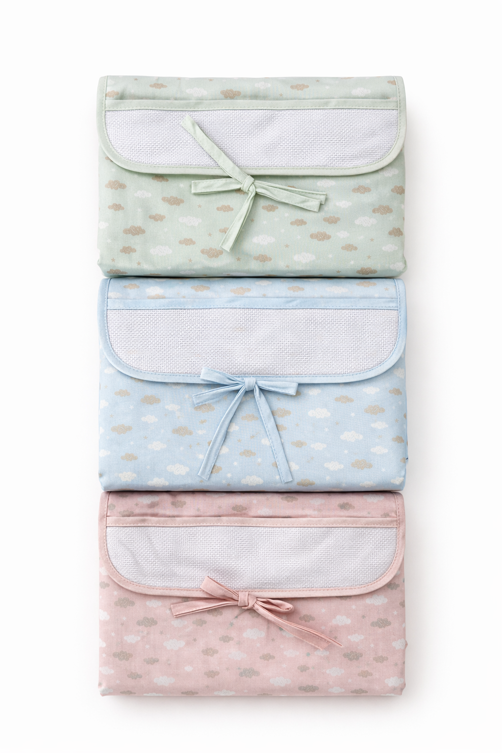 Muda fraldas dobrável para bordado "Verde" - BM Ricami