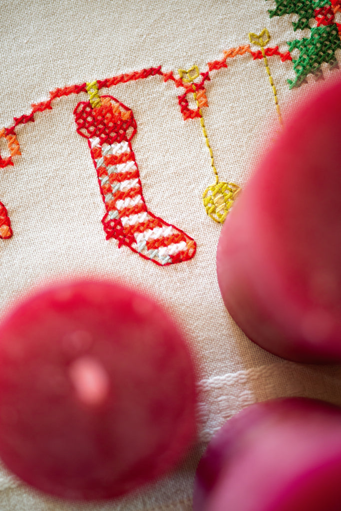 Camino de Mesa en Punto de Cruz "Navidad" - Vervaco