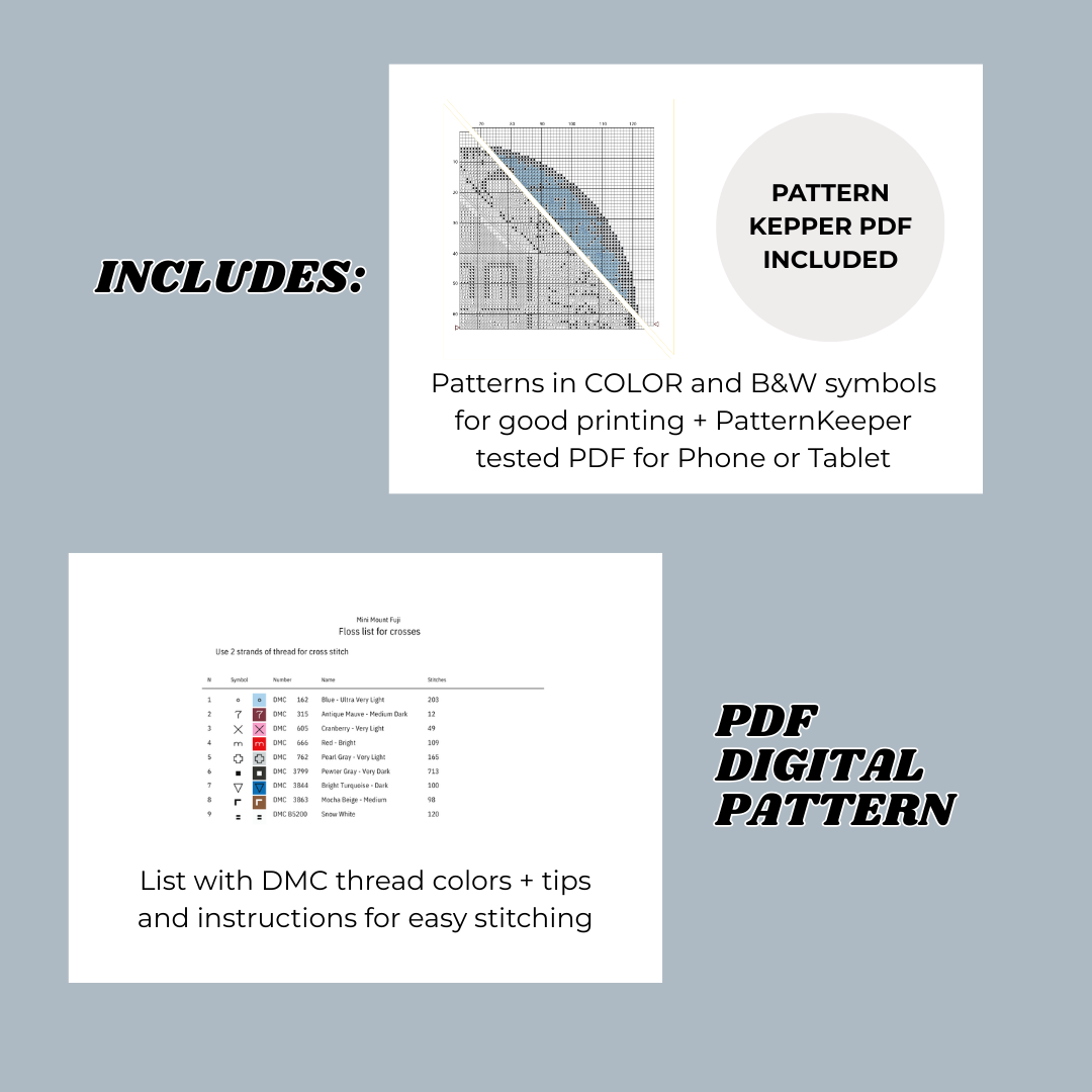 Mini Patrón de Punto de Cruz "Mini Estatua de la Libertad" - CrossGuidetPatterns