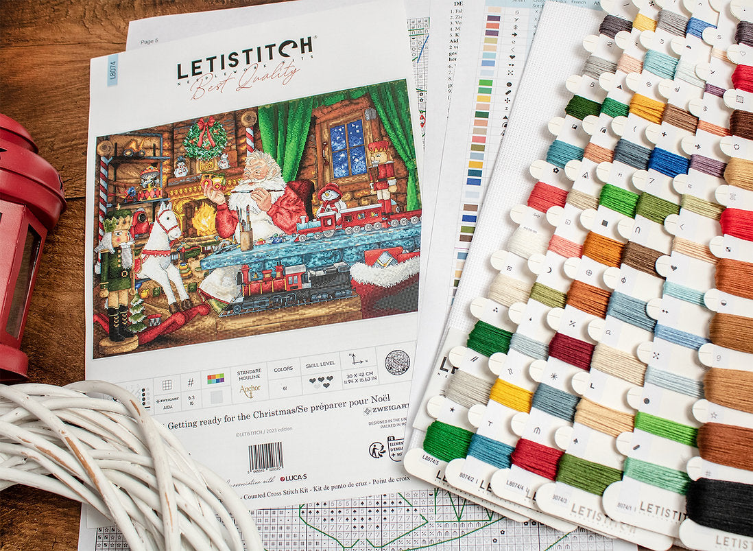 Kit de Punto de Cruz Letistitch "Getting ready for the Christmas" - L8074
