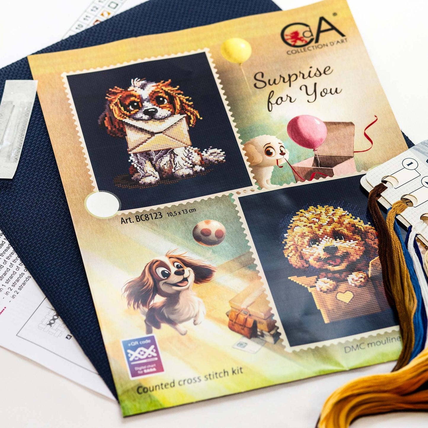 Kit de Punto de Cruz Collection D’Art "Carta de Perro" BC8123