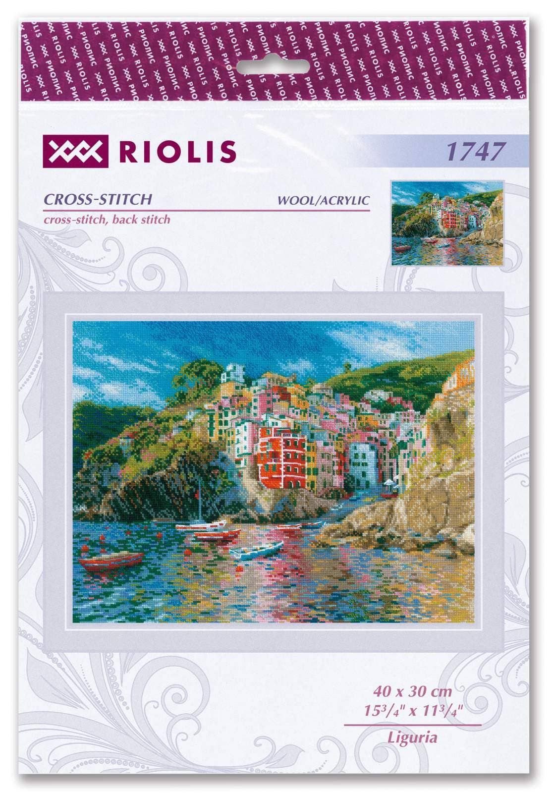 Kit de Punto de Cruz Riolis "Liguria" - 1747