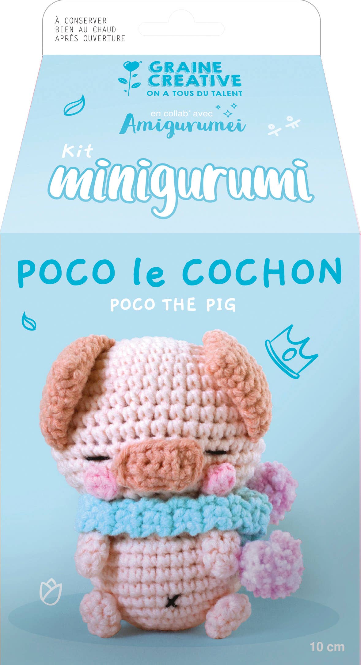 Kit de Amigurumi "Poco el Cerdo" - Graine Créative