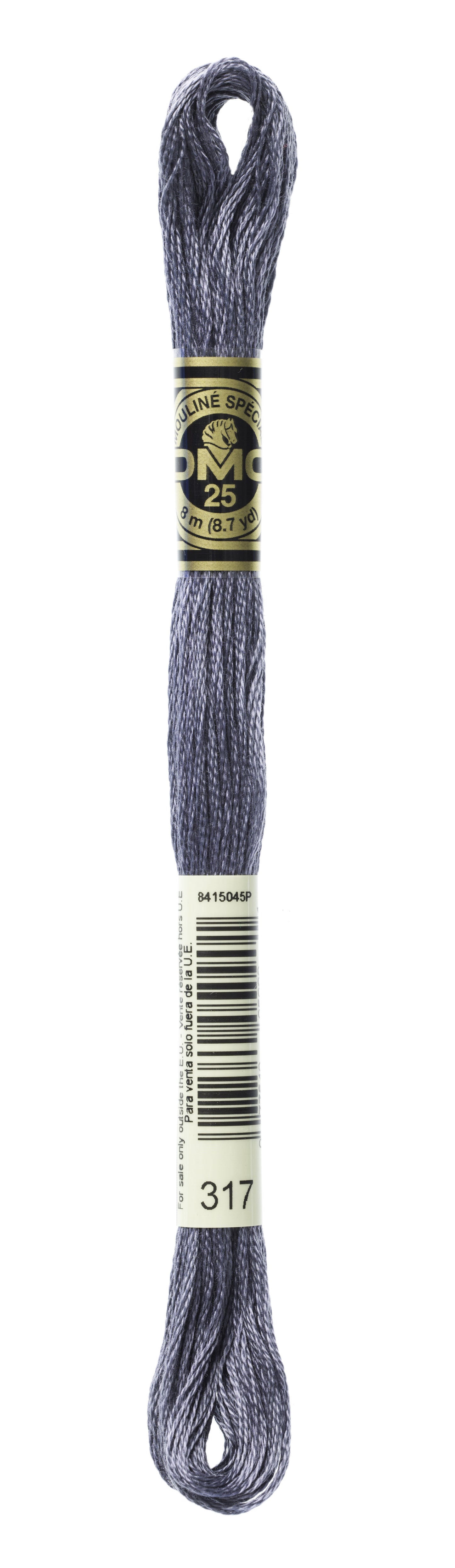 Hilo Mouliné Spécial DMC 317 para bordado y punto de cruz de 8 metros 100% algodón