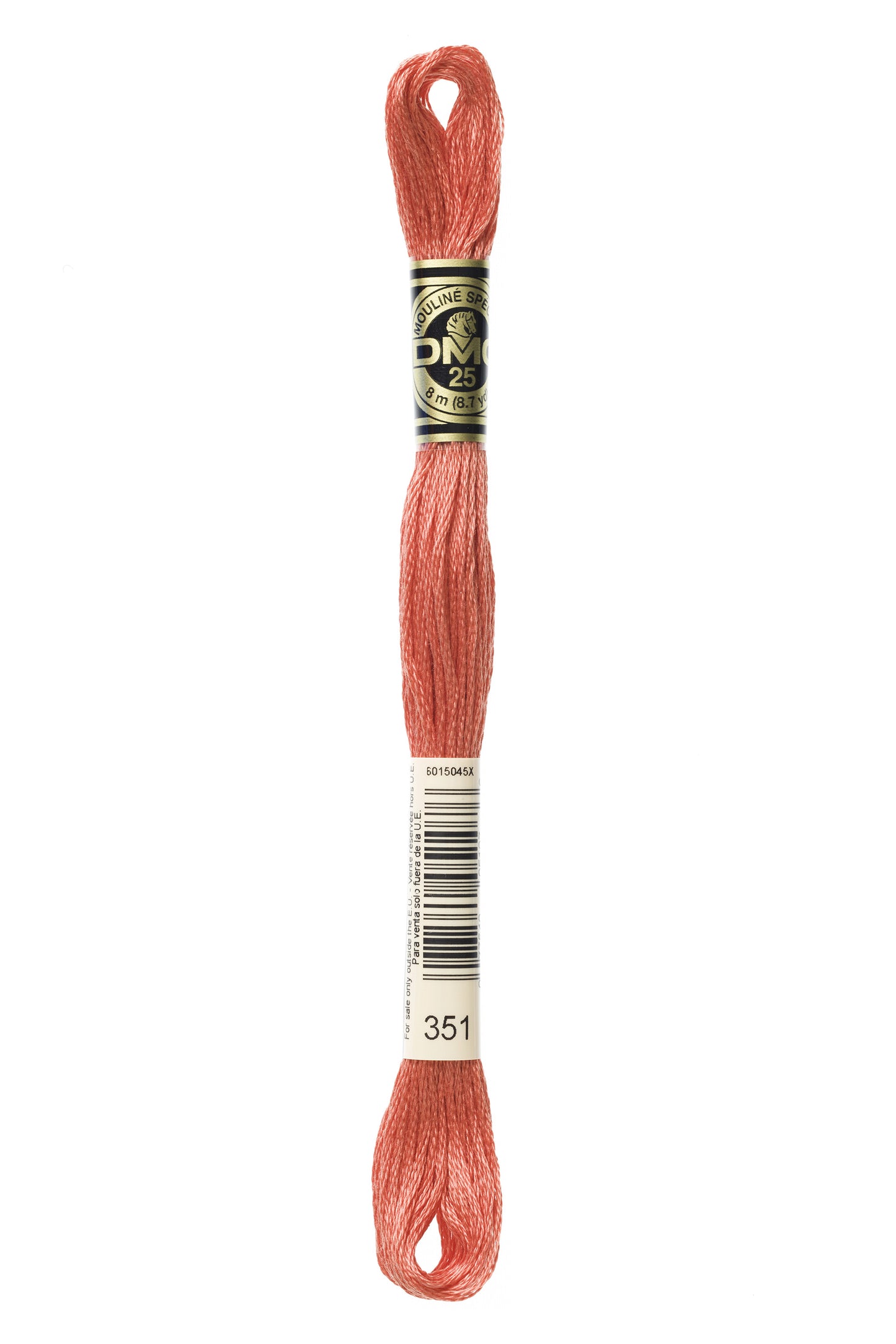 Hilo Mouliné Spécial DMC 351 para bordado y punto de cruz de 8 metros 100% algodón