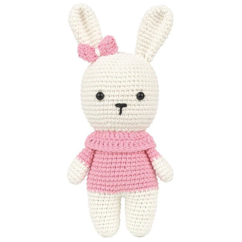 Kit amigurumi Anchor Martha the Rabbit para tejer conejita de ganchillo de 12,5 cm con hilo 100% algodón, patrón en 8 idiomas y accesorios incluidos