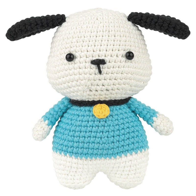 Kit amigurumi Anchor Walter Woof para tejer un perro de ganchillo de 12,5 cm con hilo 100% algodón, patrón paso a paso y accesorios incluidos