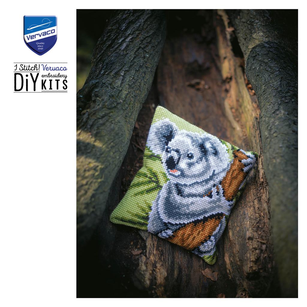 Kit para Bordar Cojín en Punto de Cruz "Koala" - Vervaco