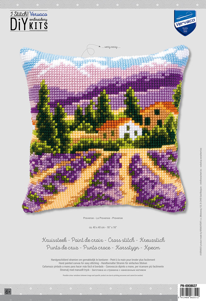 Kit para Bordar Cojín en Punto de Cruz "La Provenza" - Vervaco