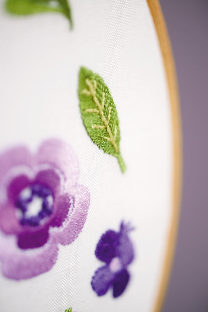 Kit de Bordado Vervaco "Lavandas" con Bastidor 20 cm