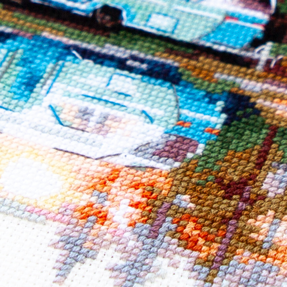 Kit de Punto de Cruz "Atardecer en el Lago" 70-11 Magic Needle