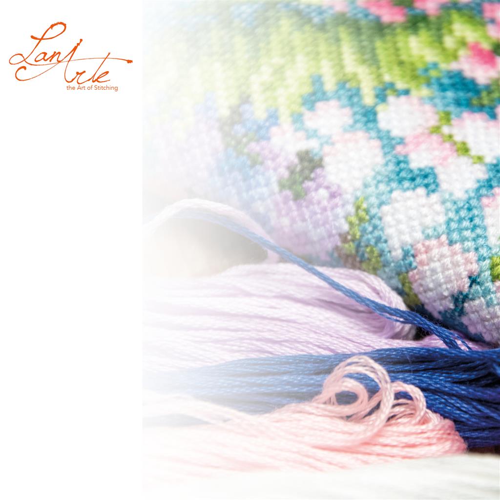 Kit de Punto de Cruz "Estanque de Nenúfares" - Lanarte