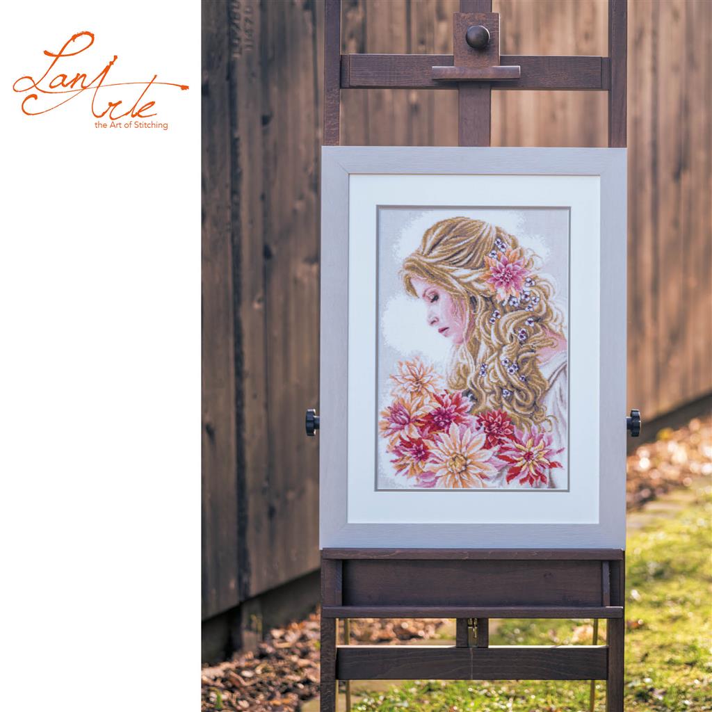 Kit de Punto de Cruz "Lady Dahlia" - Lanarte