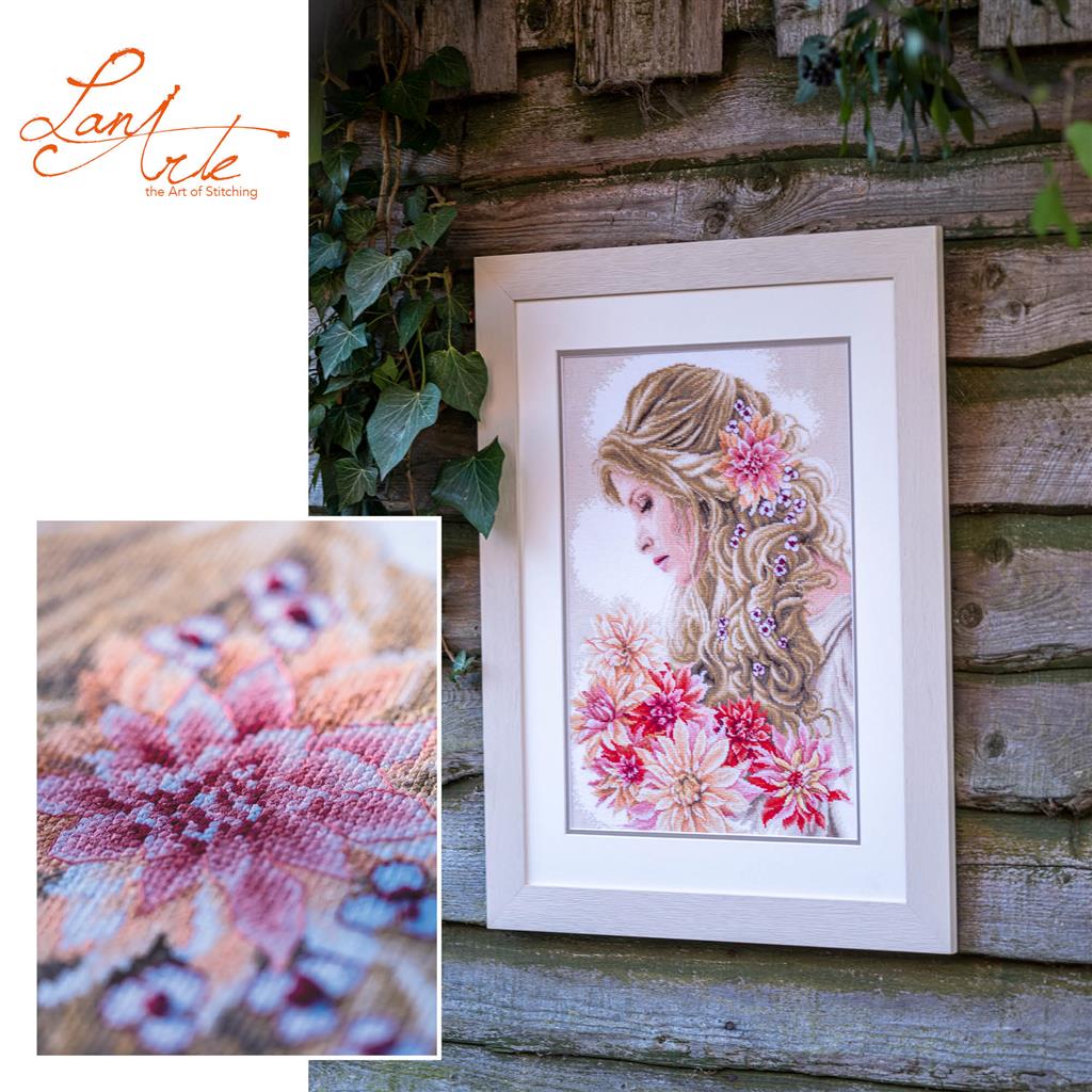 Kit de Punto de Cruz "Lady Dahlia" - Lanarte