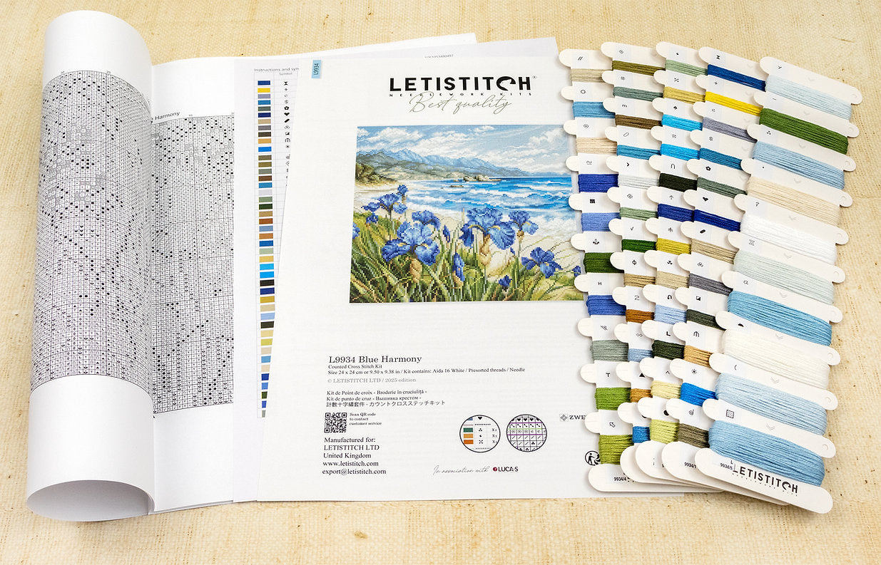 Kit de Punto de Cruz Letistitch "Blue Harmony" - L9934