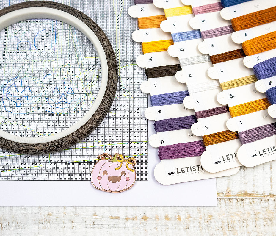 Kit de Punto de Cruz Letistitch "Pumpkin Line" - L9950