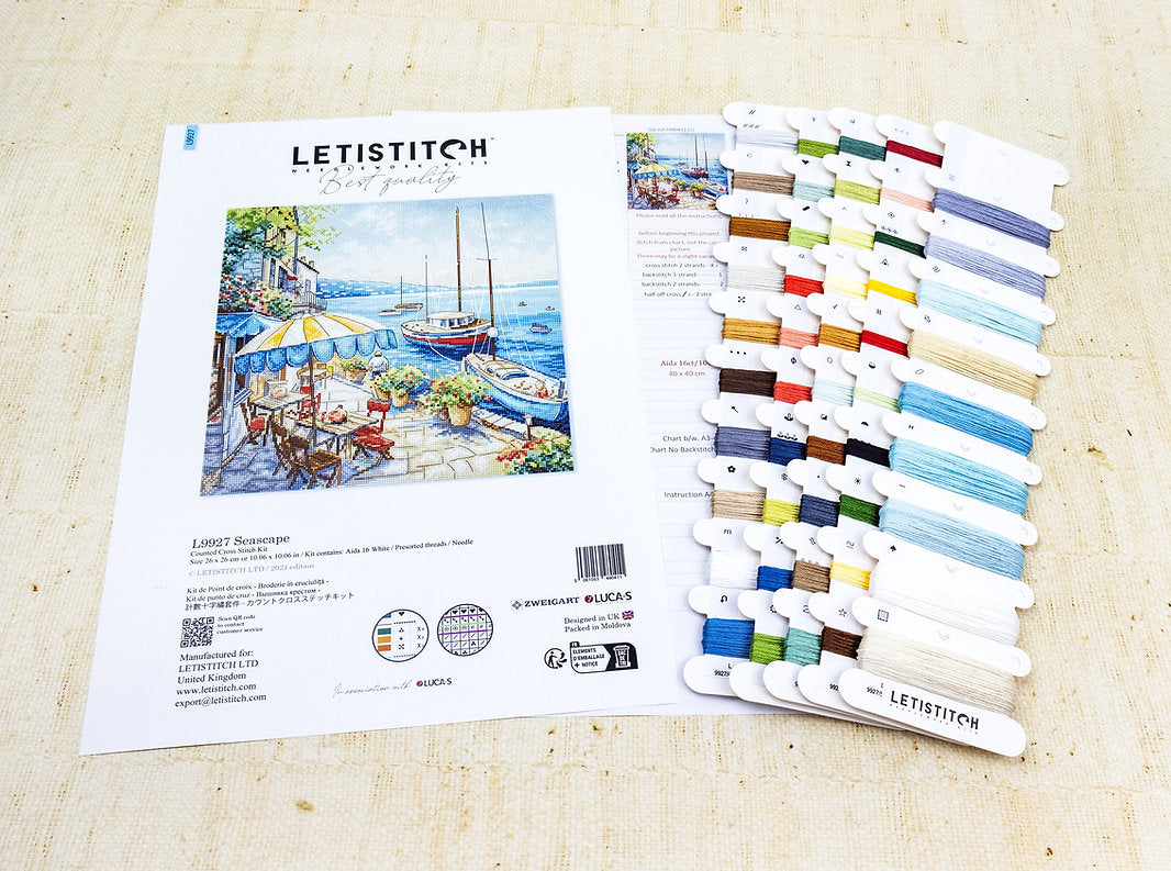 Kit de Punto de Cruz Letistitch "Paisaje Marítimo" - L9927