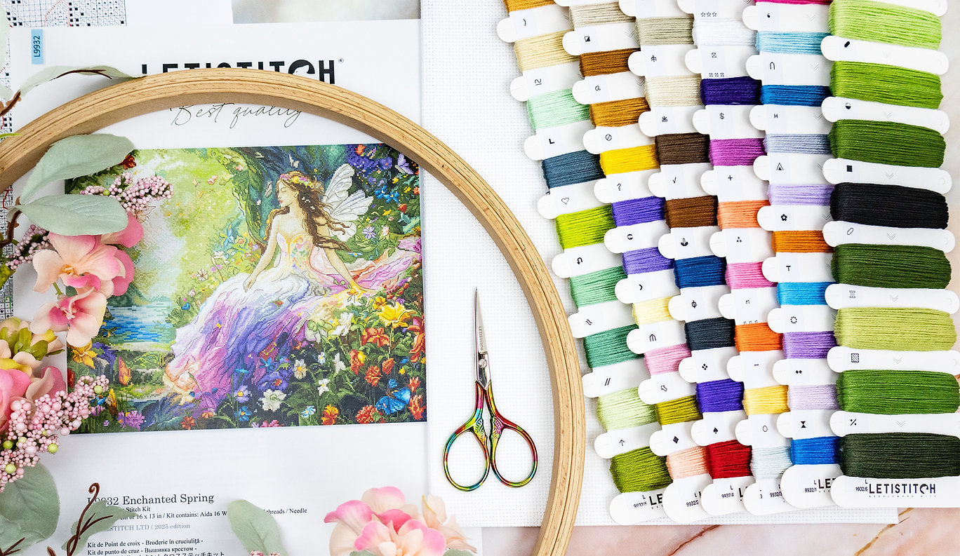 Kit de Punto de Cruz Letistitch "Primavera Encantada" - L9932