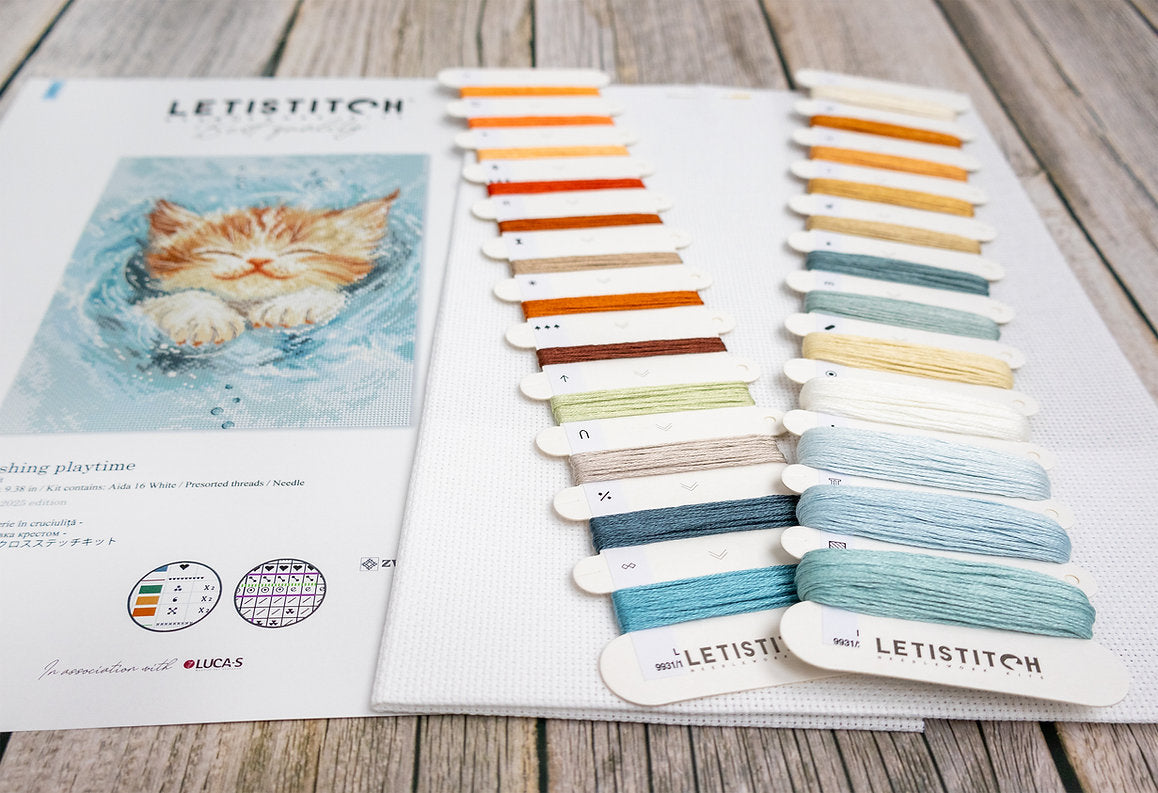 Kit de Punto de Cruz Letistitch "Splashing Playtime" - L9931