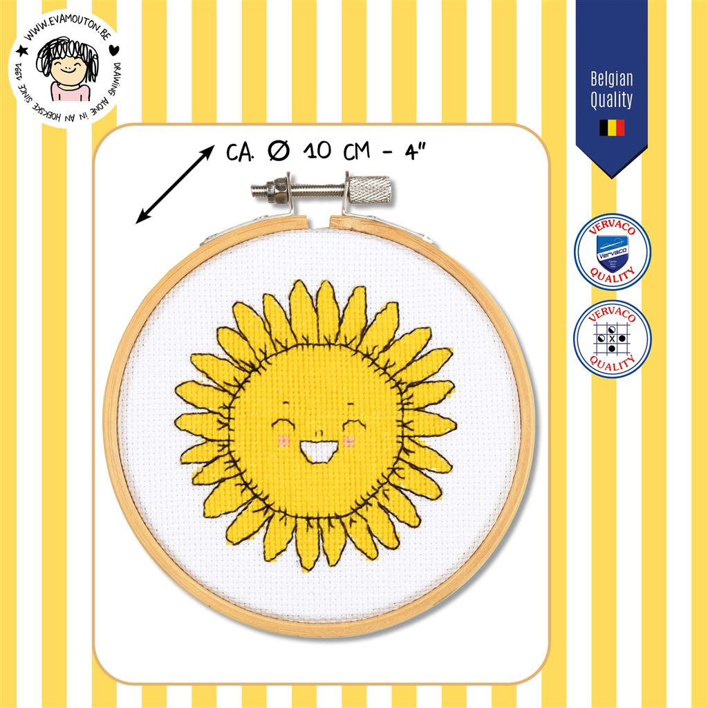 Kit de Punto de Cruz para Niños "Girasol" - Vervaco