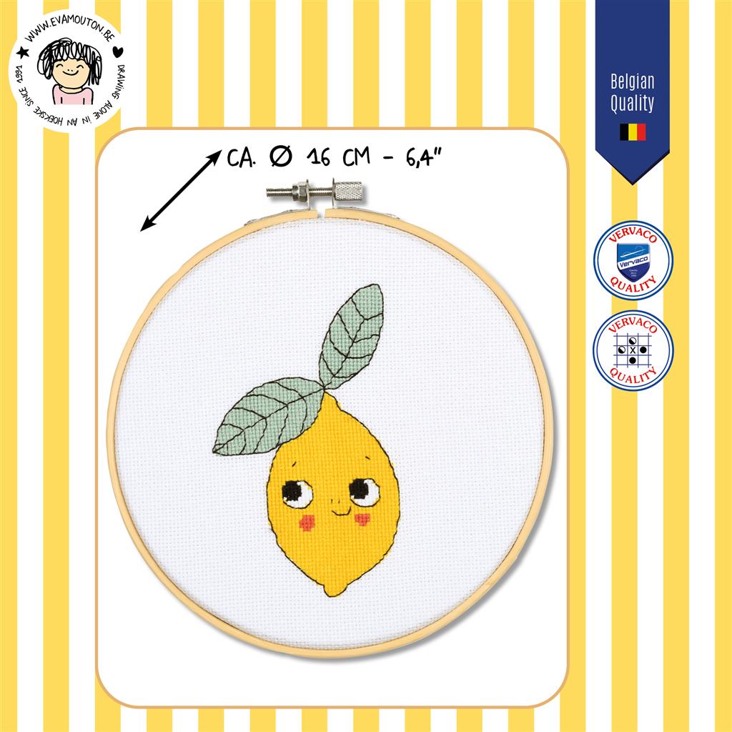 Kit de Punto de Cruz para Niños "Limón" - Vervaco