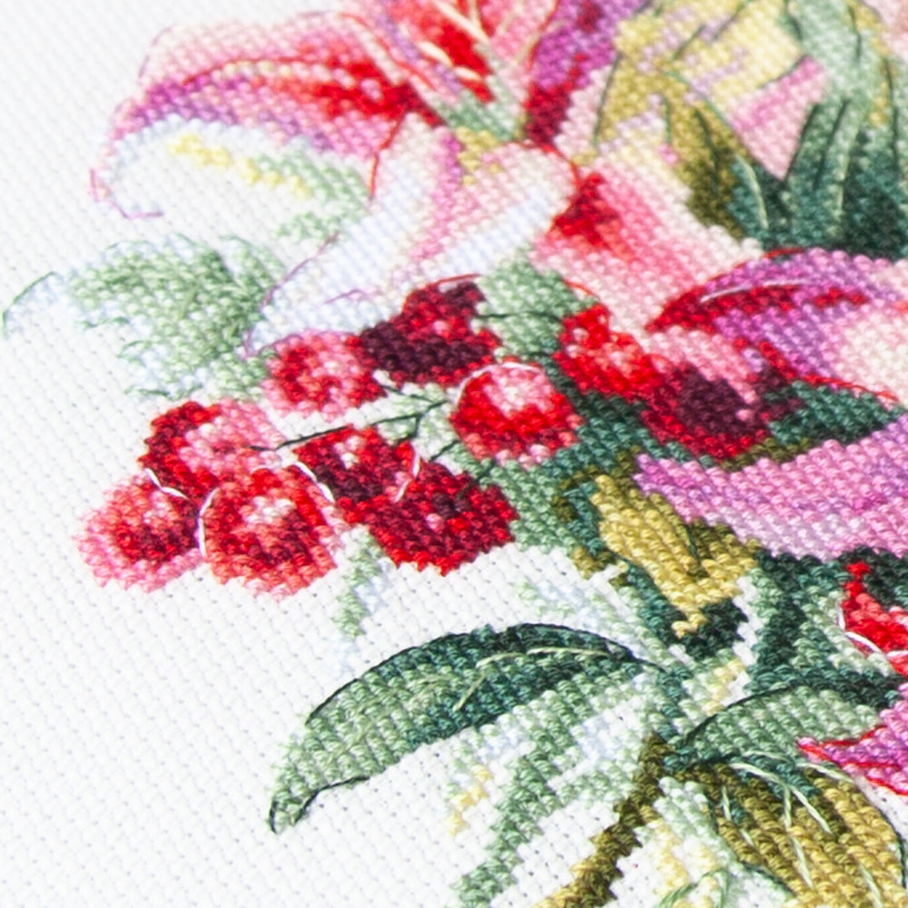 Kit de Punto de Cruz "Pink Lilies" 70-06 Magic Needle