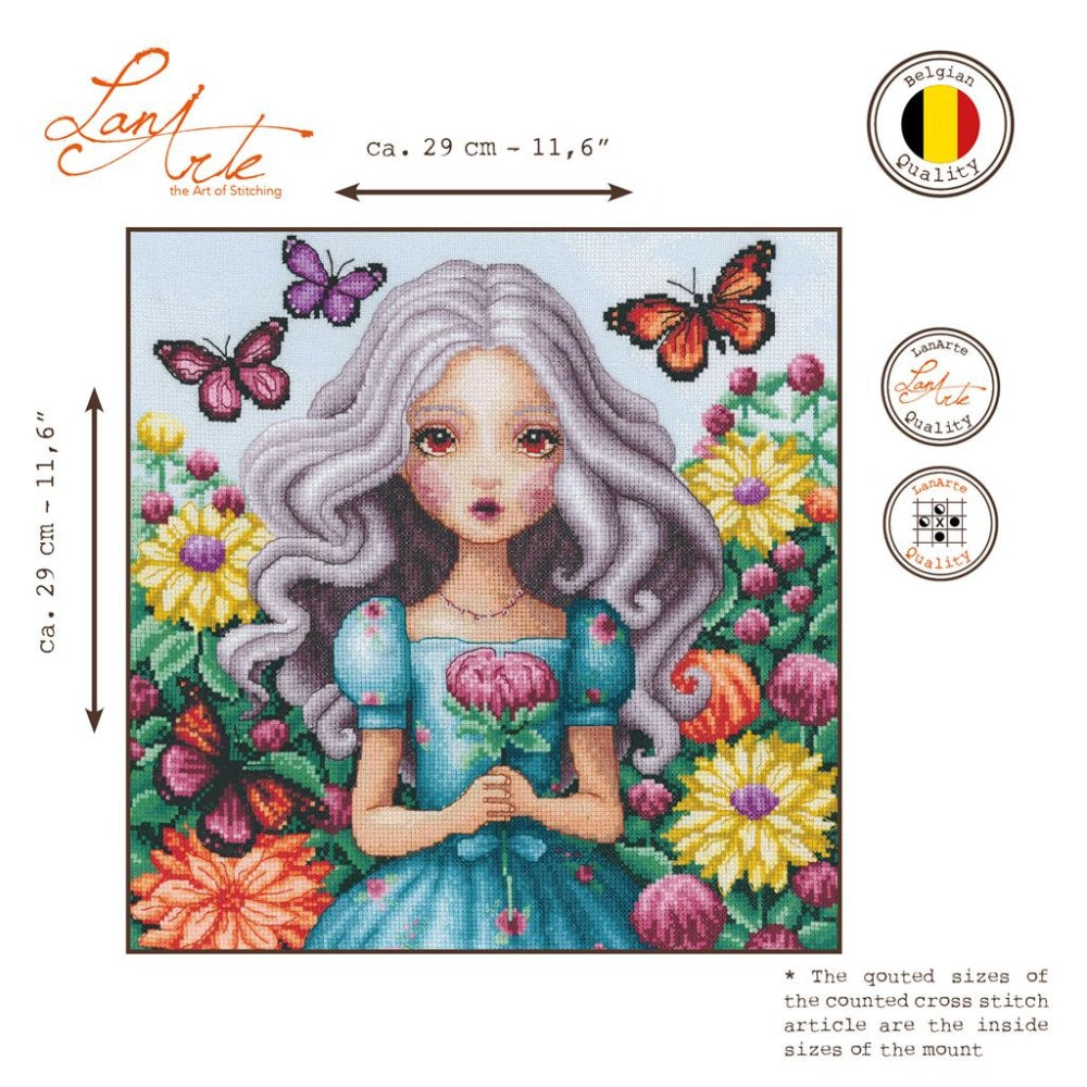 Kit de Punto de Cruz Lanarte "I Hold Every Dahlia" - PN0206839
